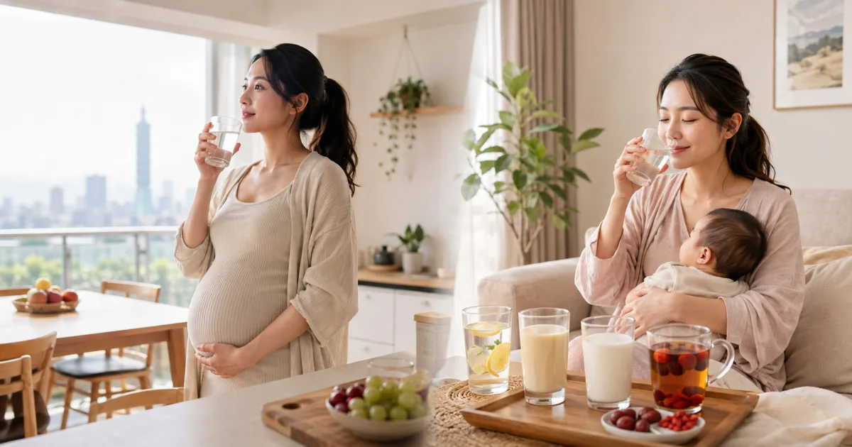 孕婦口渴怎麼辦？孕期到產後的補水原則與5種飲品