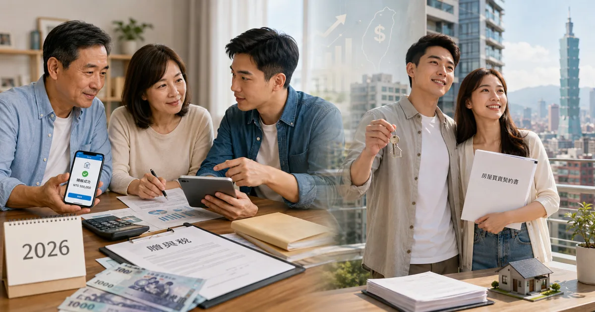 2026贈與稅懶人包：父母給子女錢，10種常見金流要特別留意