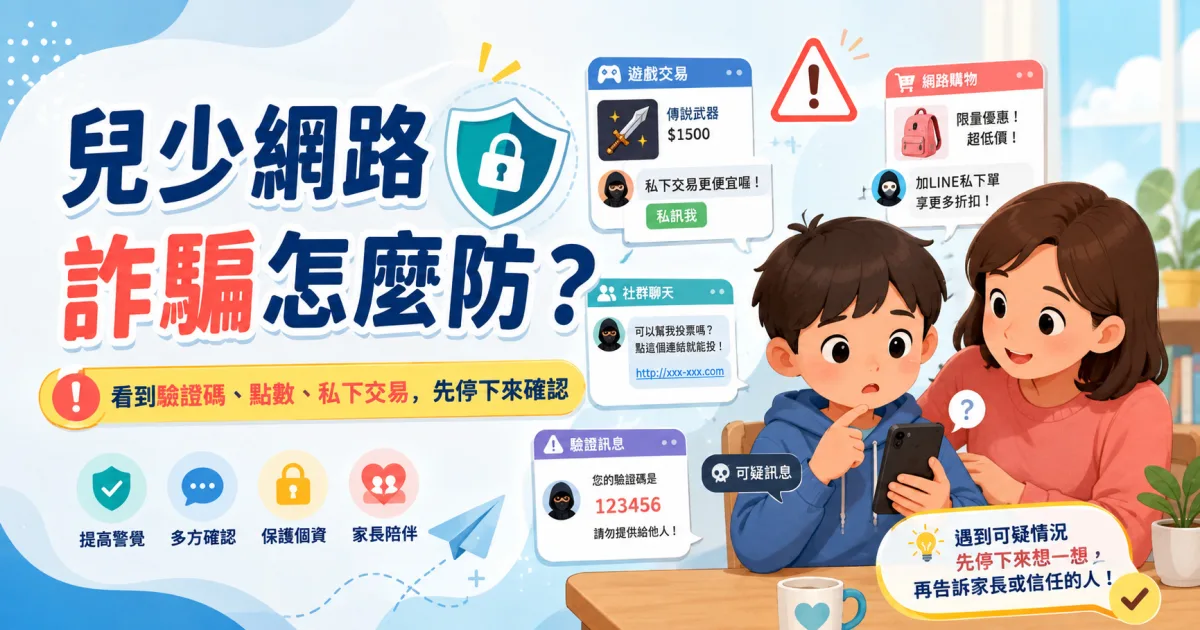 孩子沒信用卡也會被騙？家長最容易忽略的網路詐騙警訊