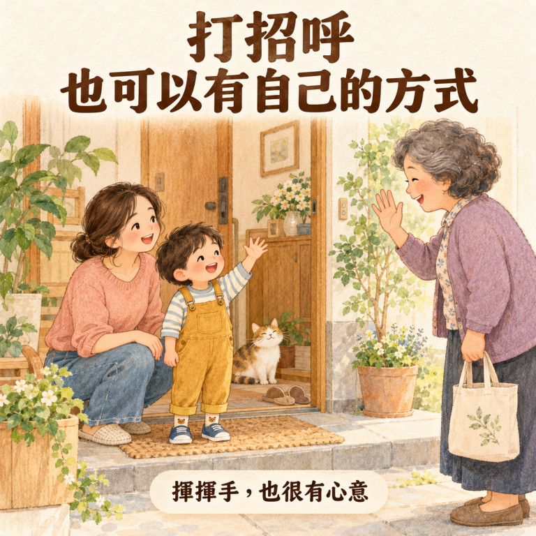 打招呼,也可以有自己的方式 👋