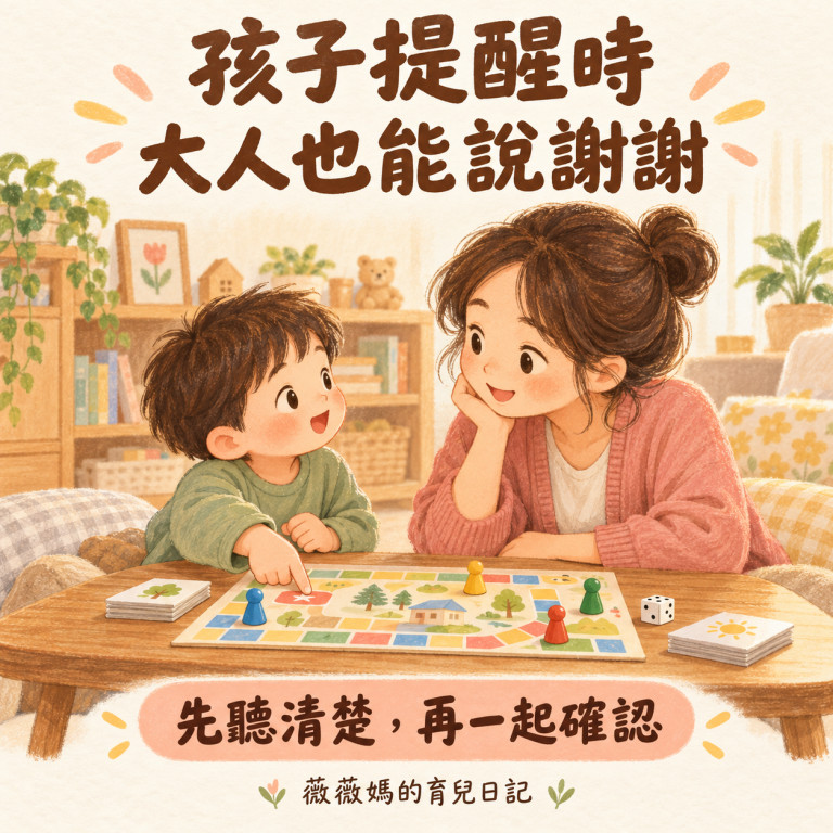 孩子提醒時,大人也能說謝謝