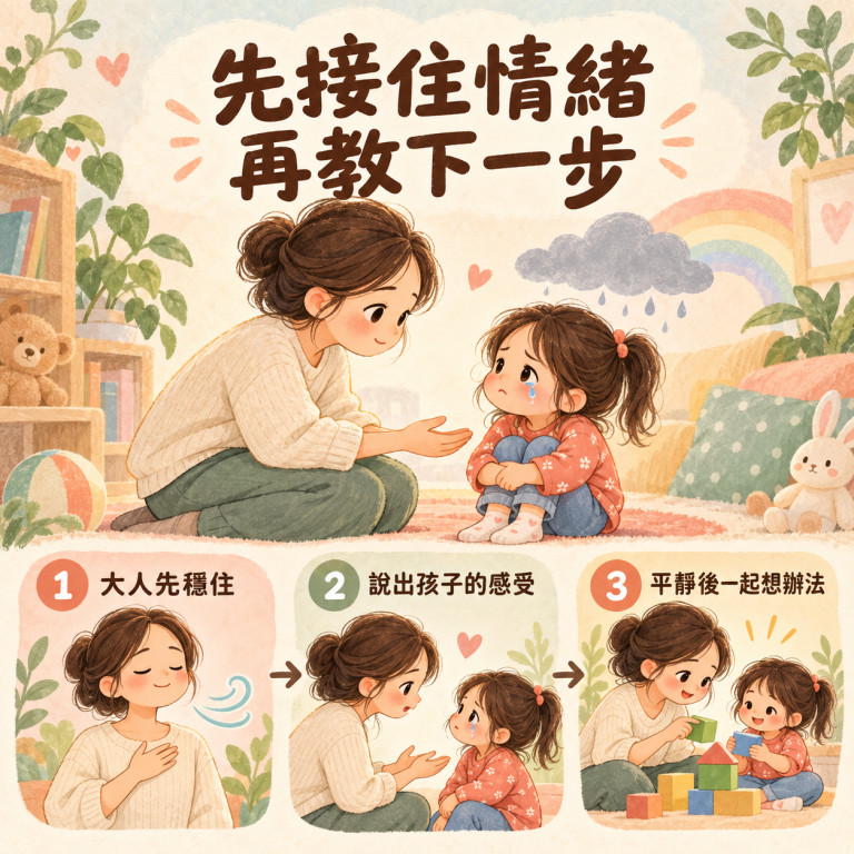 先接住情緒,再教下一步