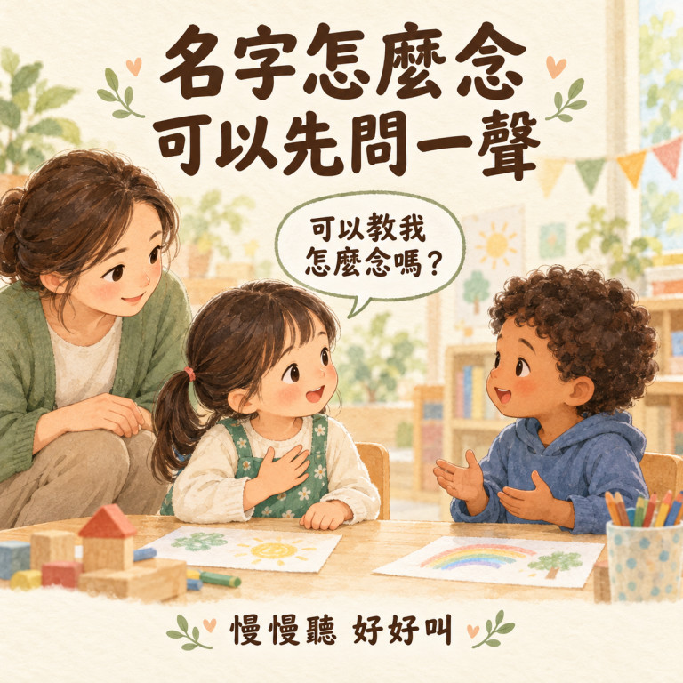 名字怎麼念，可以先問一聲