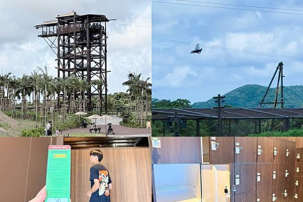 沖繩 JUNGLIA 叢林樂園 開箱 Sky Phoenix（飛越叢林）體驗全紀錄 叢林中的高空自由飛行｜米米瘋
